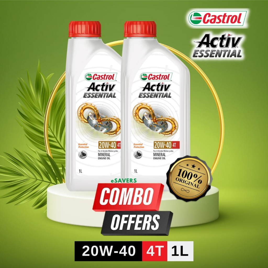 Combo Deal Original Castrol Activ Essential W Minyak T