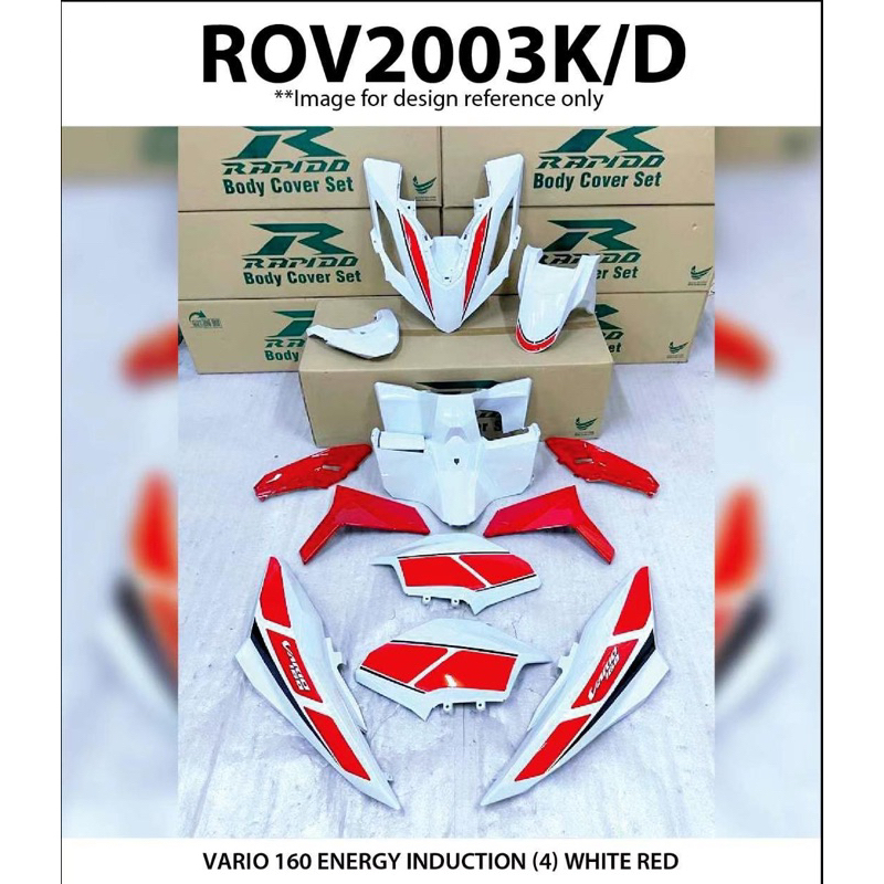 CoverSet Honda Vario160 Vario 160 Energy Induction Black White Red