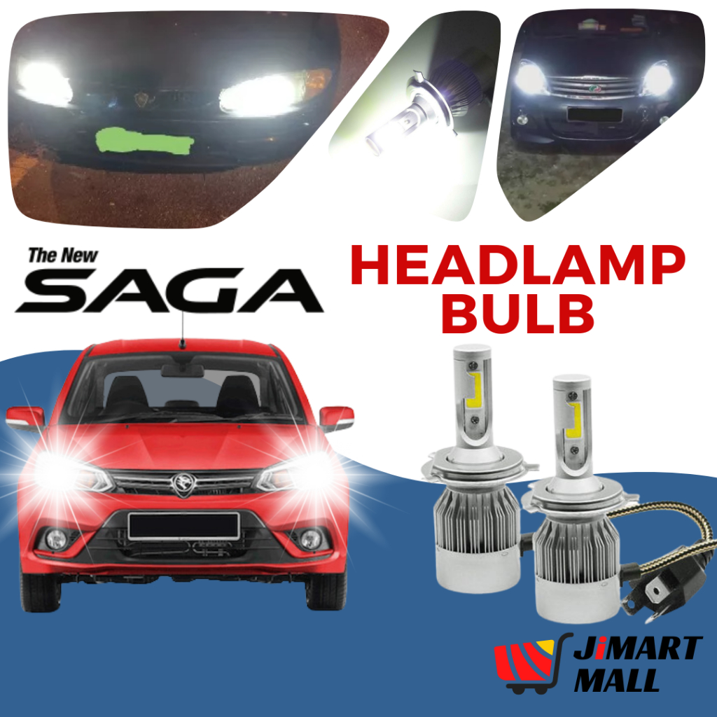 Proton Saga Headlamp Led Bulb K White Car Head Light Lamp Spotlight