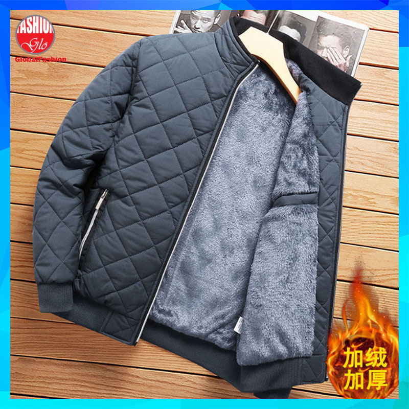 Winter Autumn Jacket Men Baju Sejuk Jaket Lelaki Plush Lining Slim