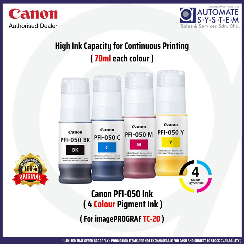 Canon PFI 050 70ml Ink Bottle For ImagePROGRAF TC Series TC 20 TC