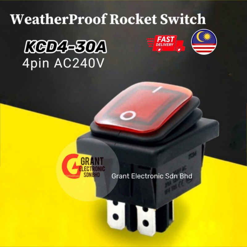 A Vac Pin Waterproof Rocker Switch Kcd Double Port On Off Switch