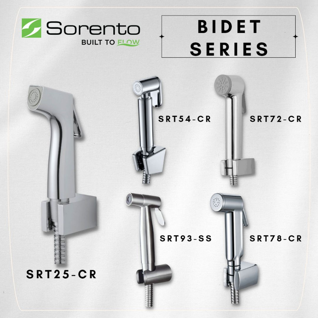 SORENTO SORENTO Stainless Steel 304 Bathroom Hand Bidet 1 2m Flexible