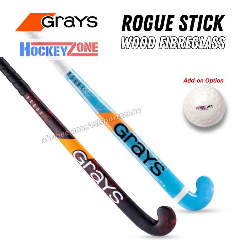 Grays Rogue Wooden Fibreglass Hybrid Hockey Stick Kayu Hoki Shopee