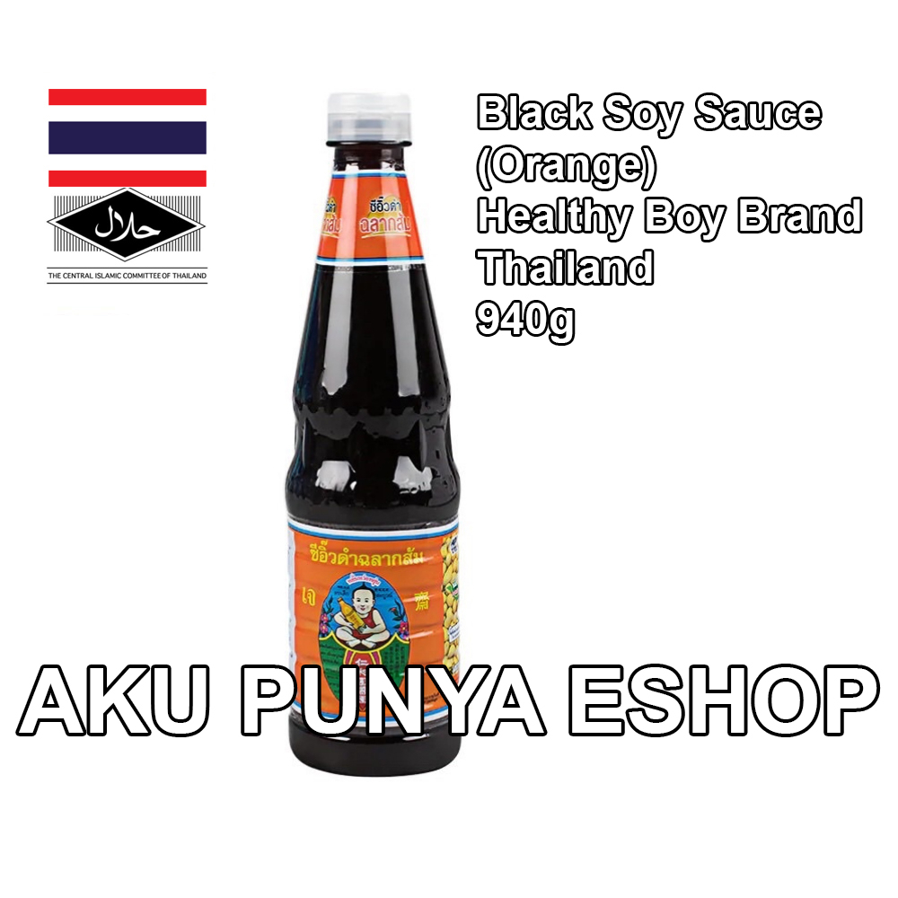 Healthy Boy Brand Black Dark Sweet Soy Sauce Orange Kicap Hitam