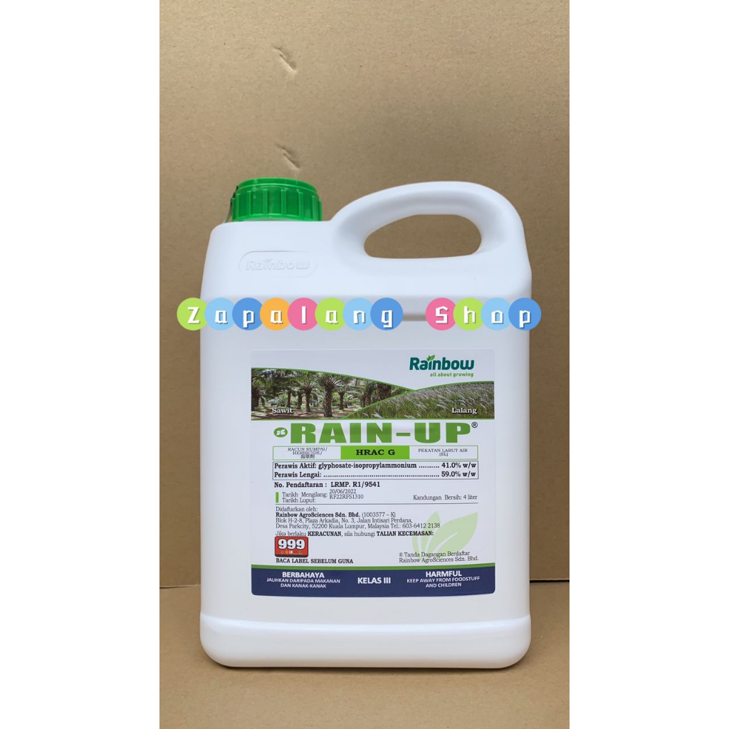 4L RAIN UP Glyphosate 41 Sama Fungsi ECOMAX TYPHOON KEN UP ROUNDUP EB