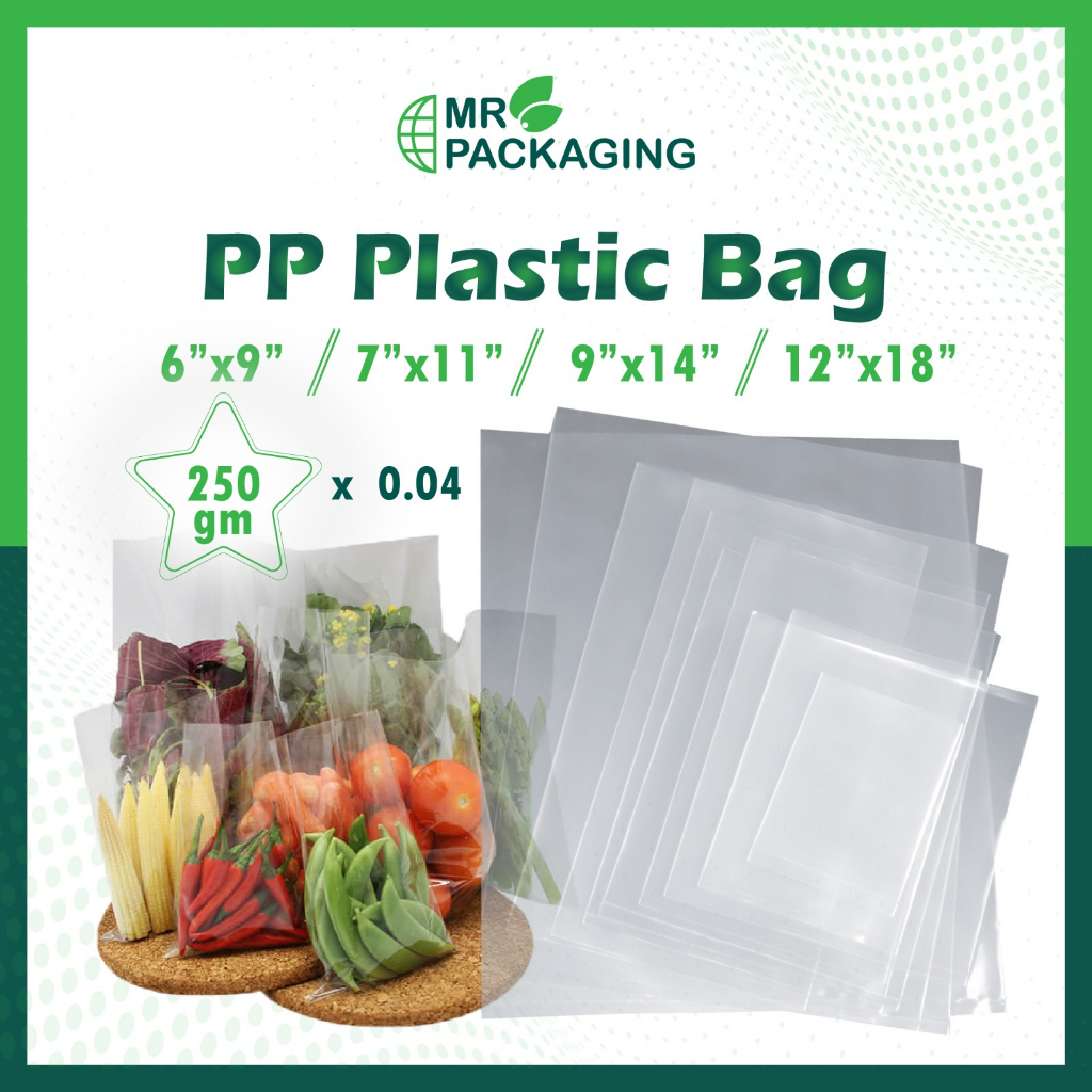 Crystal Clear Pp Plastic Bag Pp Beg Plastik Pp Jernih