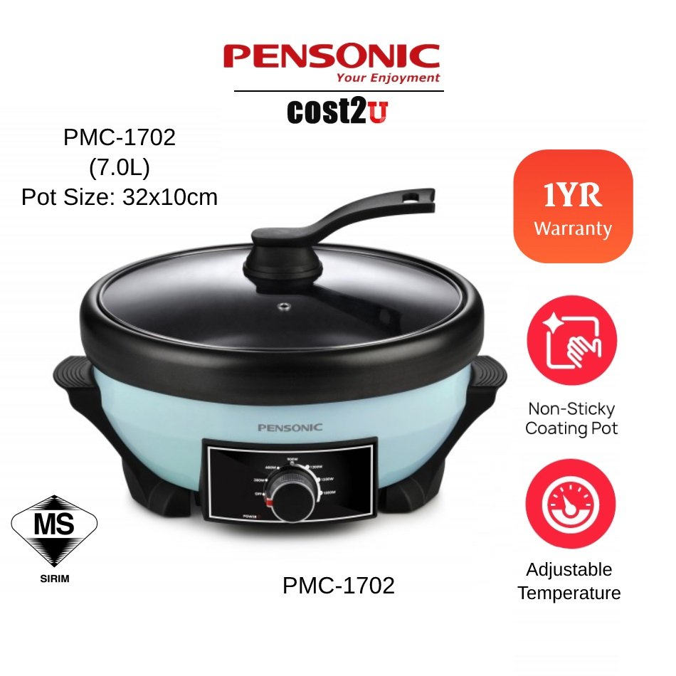 Pensonic 7L Non Stick Large Multi Cooker PMC 1702 Food Steamer Deep