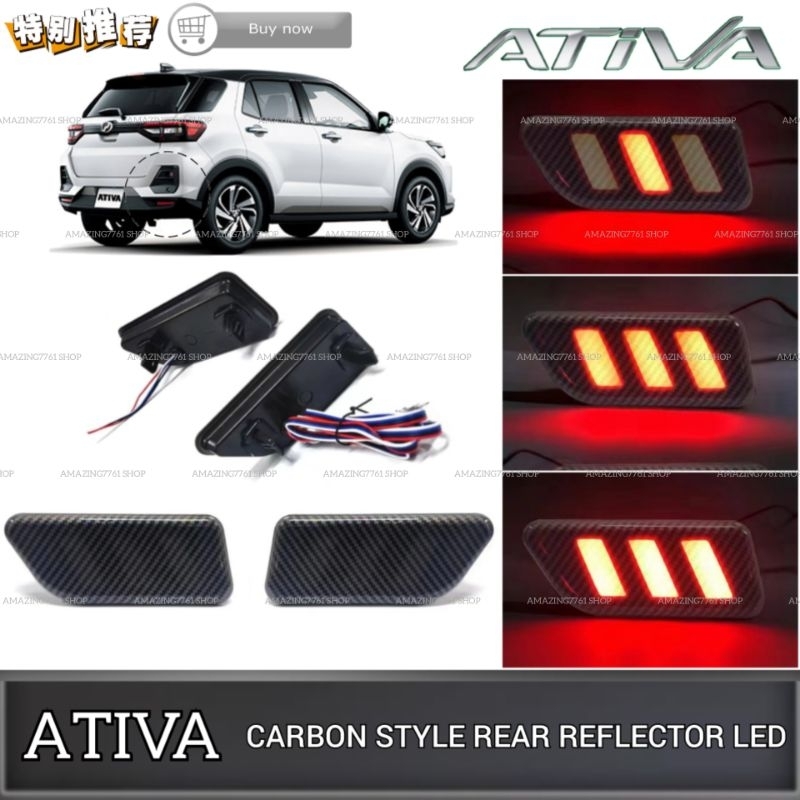 Amazing Perodua Ativa In Function Carbon Style Rear Bumper Reflector