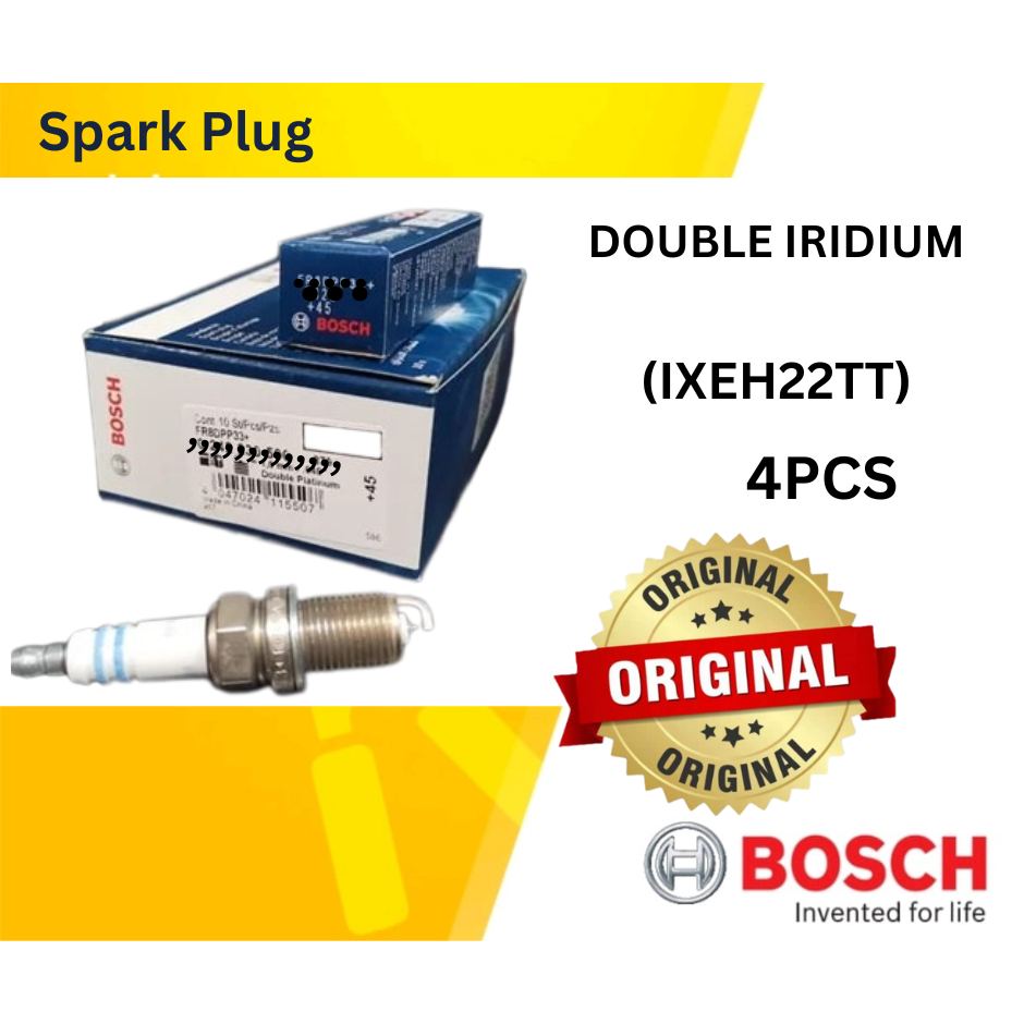 Bosch Double Iridium Ixeh Tt Spark Plug For Proton Saga Vvt Exora