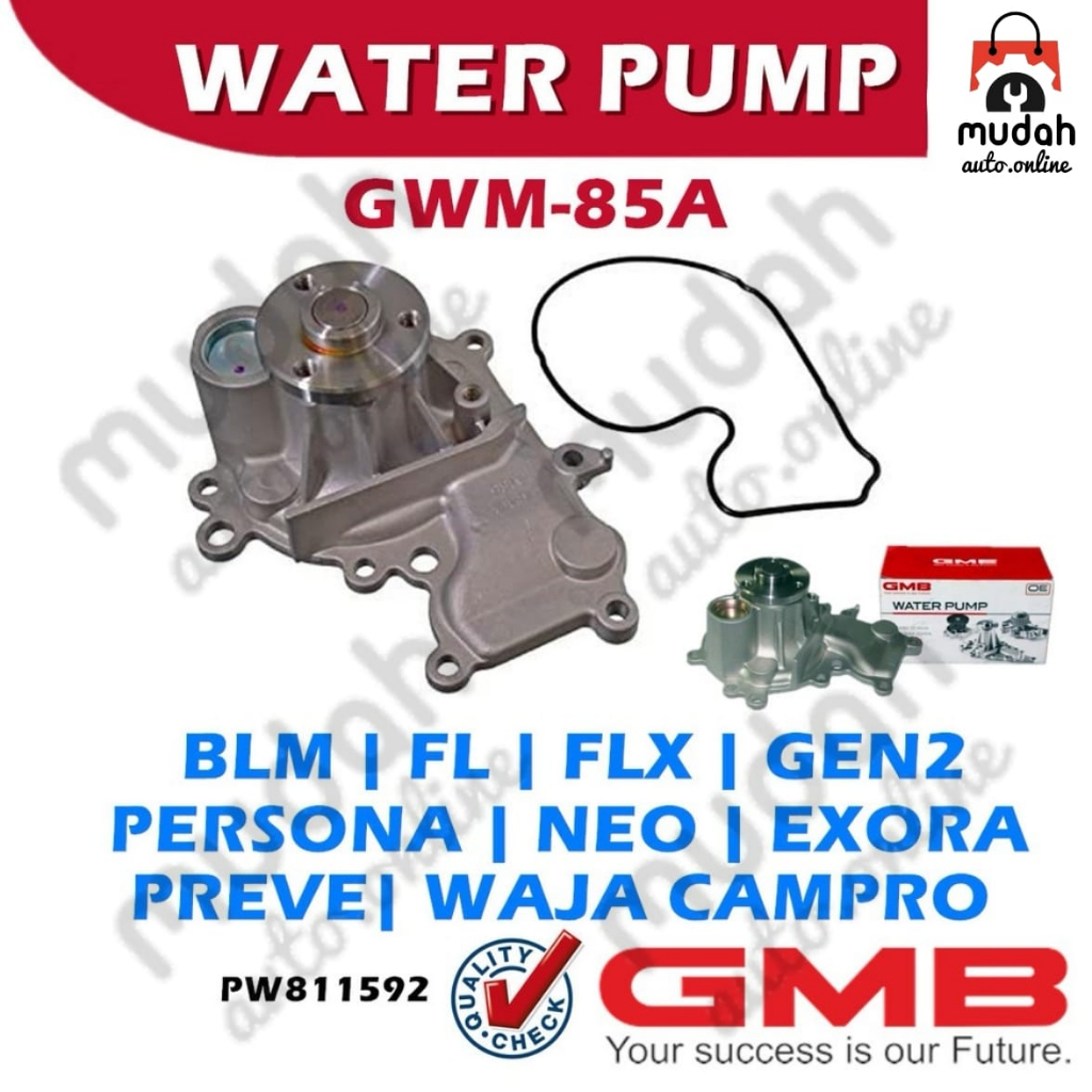 Aisin Water Pump Proton Saga Blm Exora Staria Neo Gen Persona Waja