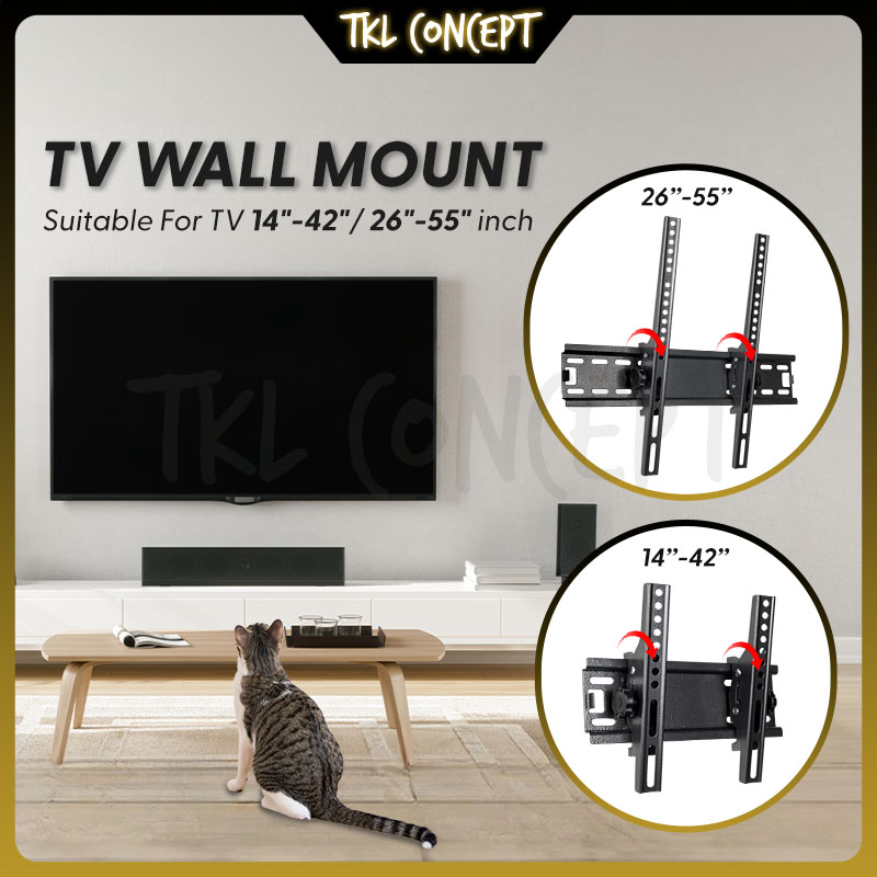 TKL TV Bracket Adjustable Tilt 14 42 26 55 Universal Tv Wall Mount