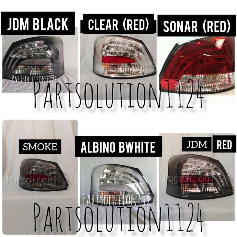 SONAR TOYOTA VIOS NCP93 DUGONG TAIL LAMP SONAR LIGHT SMOKE CLEAR