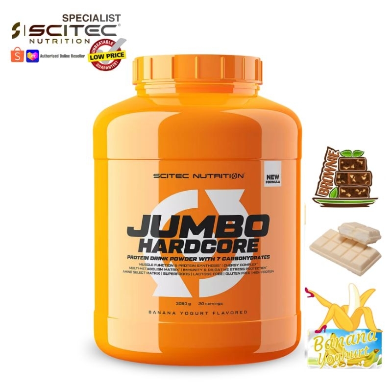 NEW Scitec Nutrition Jumbo Hardcore Mass Gainer Protein 3060g