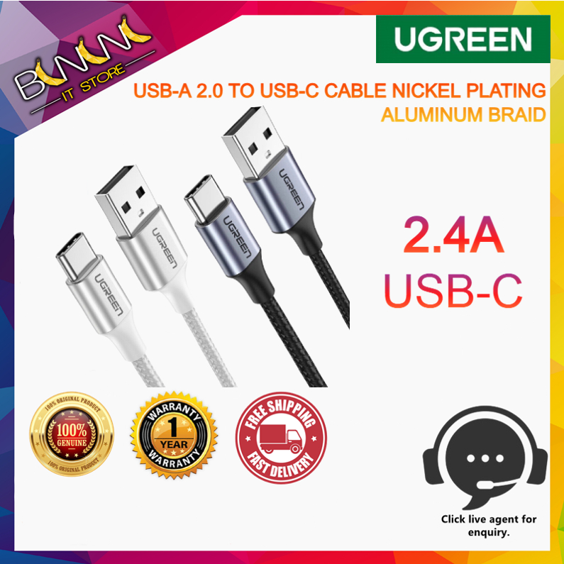 Ugreen Us Usb Usb A Male To Usb C Male Cable With Nickle Plating