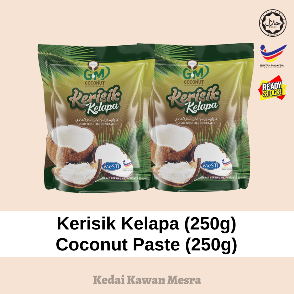 Kerisik Kelapa Toasted Coconut Paste Halal 250g Ready Stock Shopee