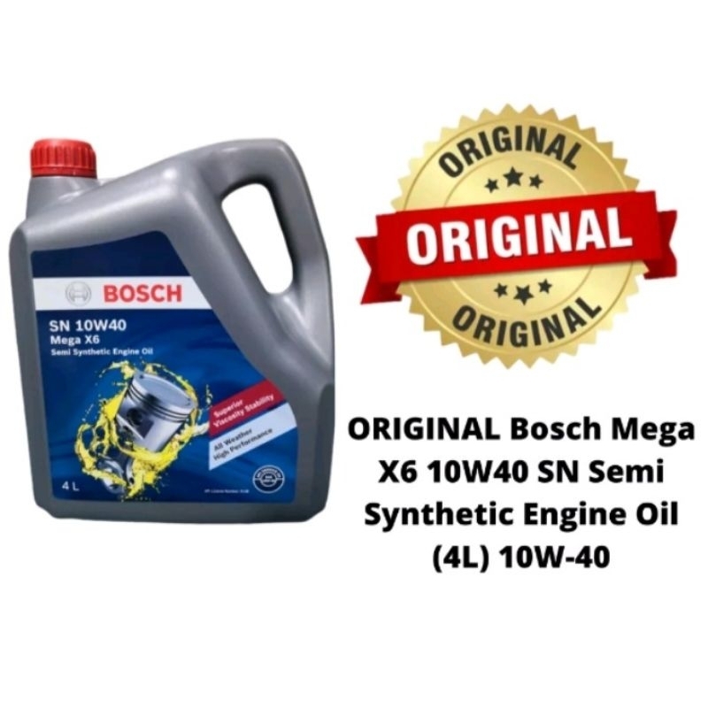 Engine Oil Minyak Enjin Bosch SN Semi Sintetik 10W 40 Original