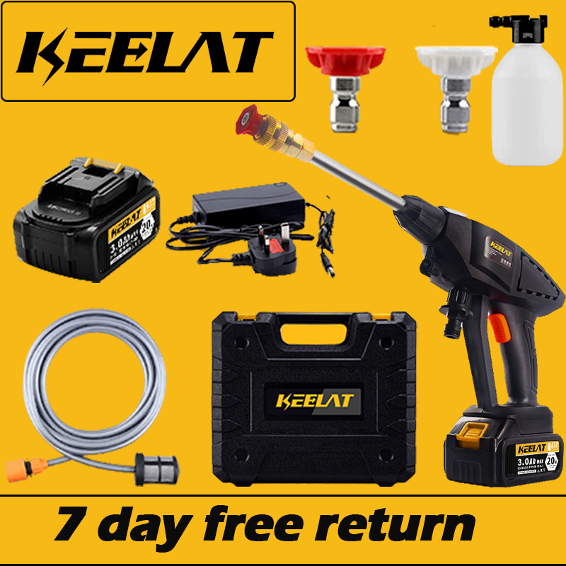 Keelat V Cordless High Pressure Water Jet Car Wash Cleaner Electric