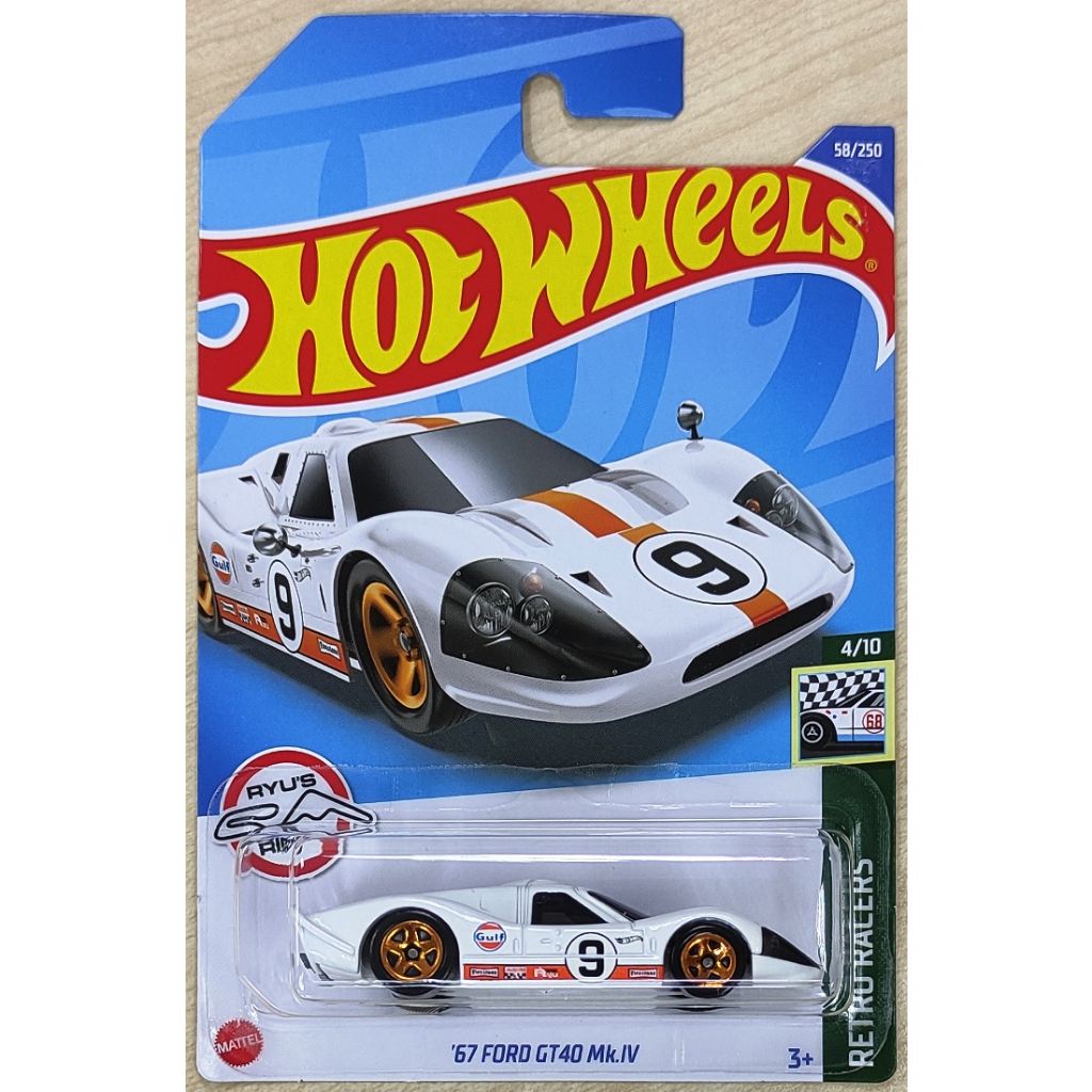 Hot Wheels 67 Ford GT40 Mk IV 1967 Mark 4 Race Day Retro Racers Gulf