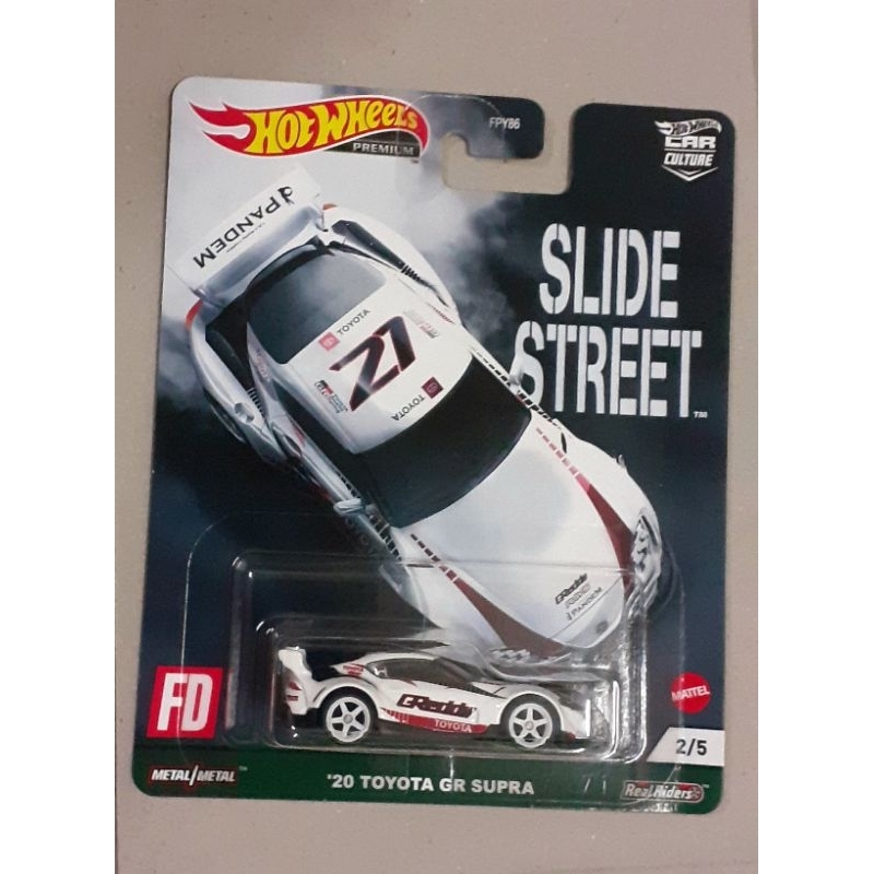 Hot Wheels Car Culture Slide Street Toyota Gr Supra Tayar Getah