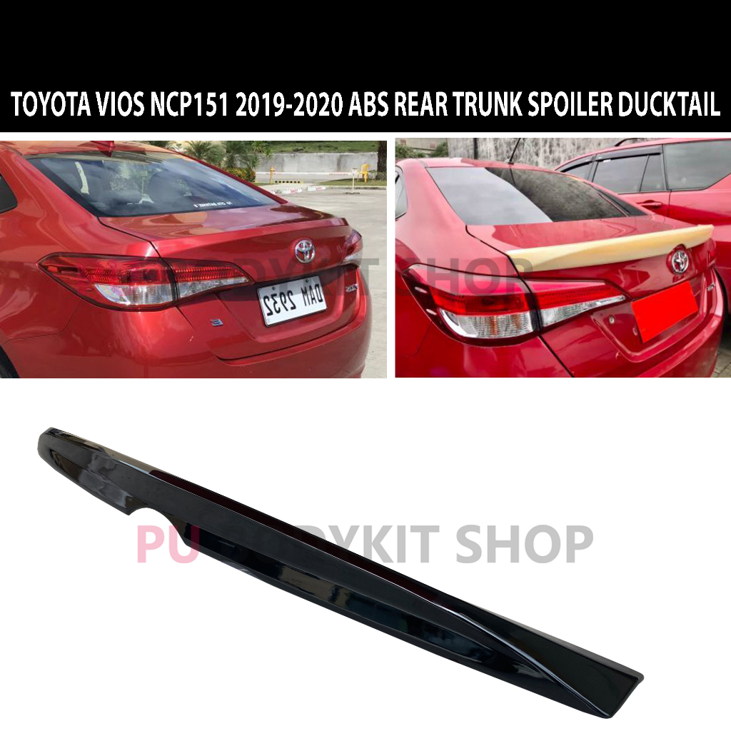 TOYOTA VIOS NCP151 2019 2020 ABS REAR TRUNK SPOILER DUCKTAIL ABS SKIRT