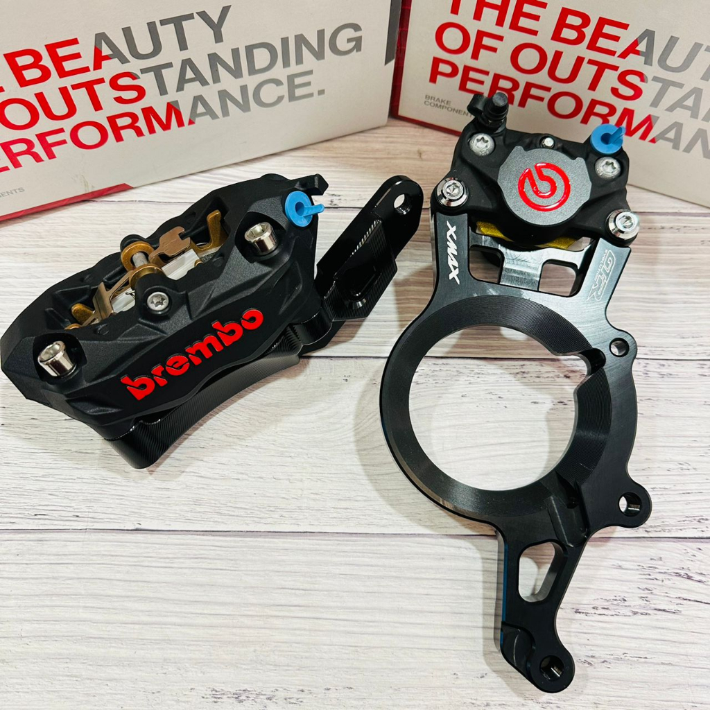 Xmax R Original Brembo M K K Black Pot Caliper Front Rear P