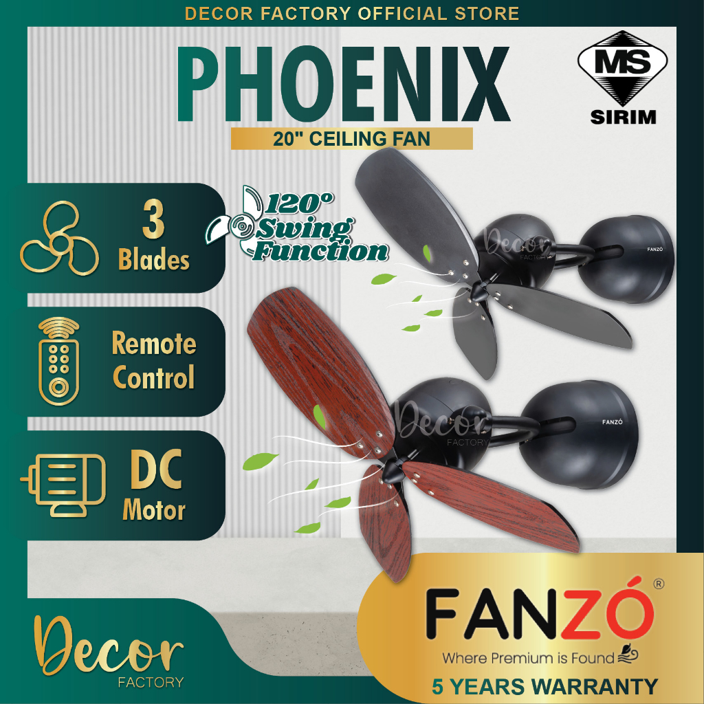 New Fanz Fan Fanzo Phoenix Blade Speed Dc Motor Remote