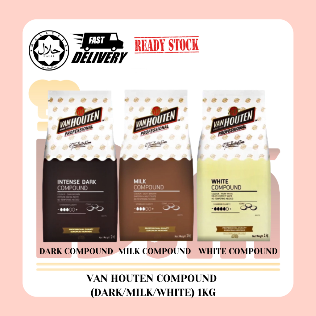 READY STOCK DSM VAN HOUTEN CHOCOLATE COMPOUND COINS DARK MILK