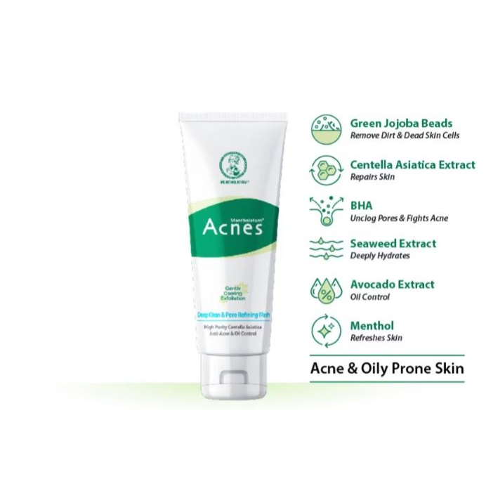 Mentholatum Acnes Deep Clean Pore Refining Wash 100g Shopee Malaysia