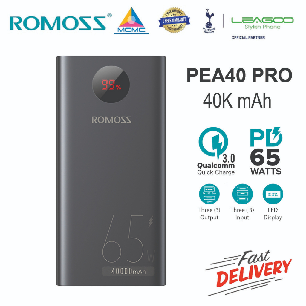 Romoss Pea Pro Mah Powerbank W Fast Charging Super High