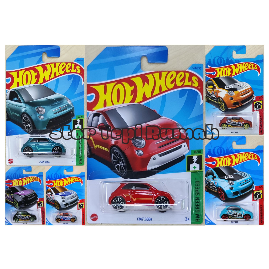 Hot Wheels Fiat 500 500e Daredevils Green Speed Shopee Malaysia