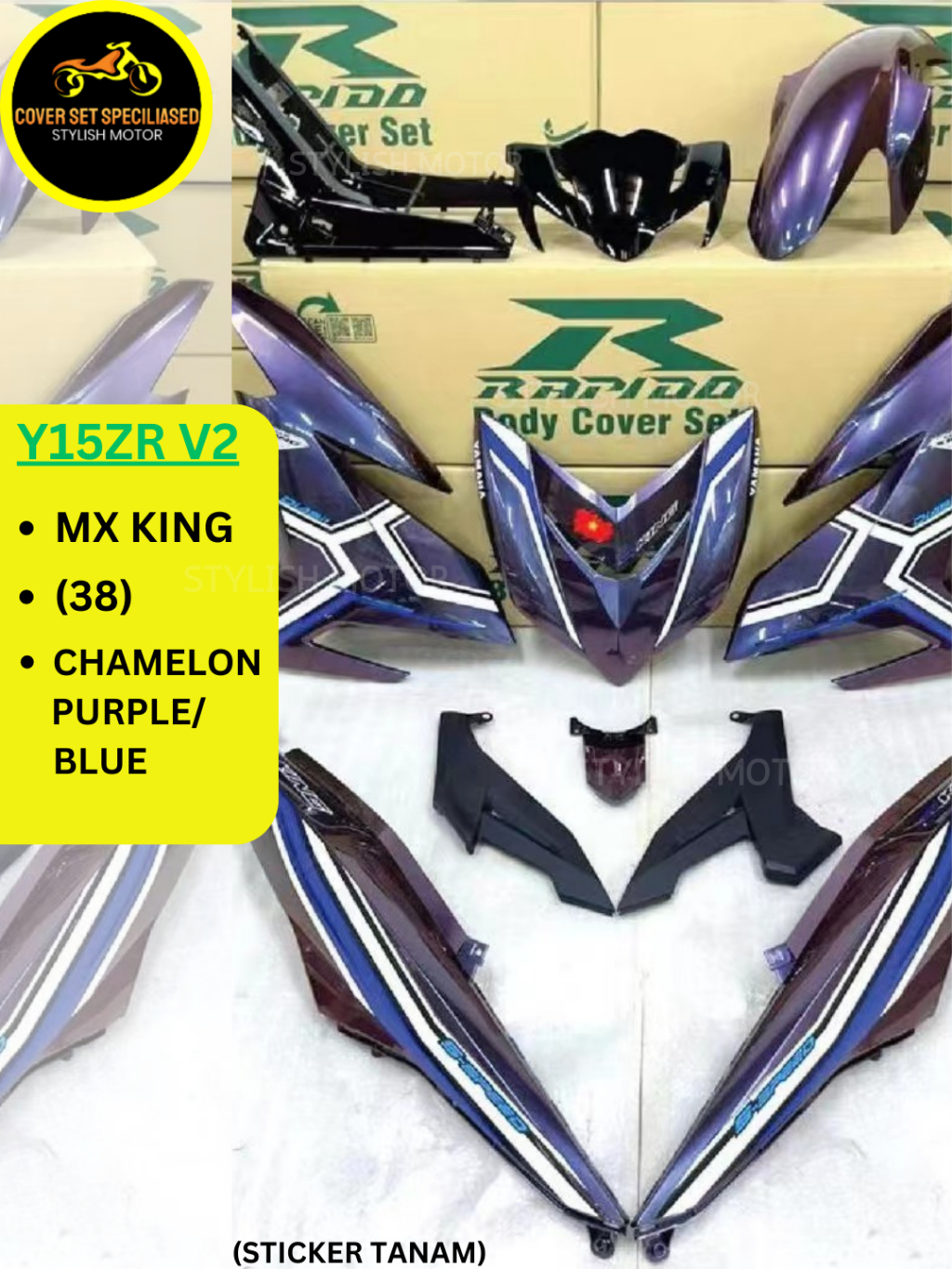 Sticker Tanam Airbrush Rapido Cover Set Y Zr V V Mx King