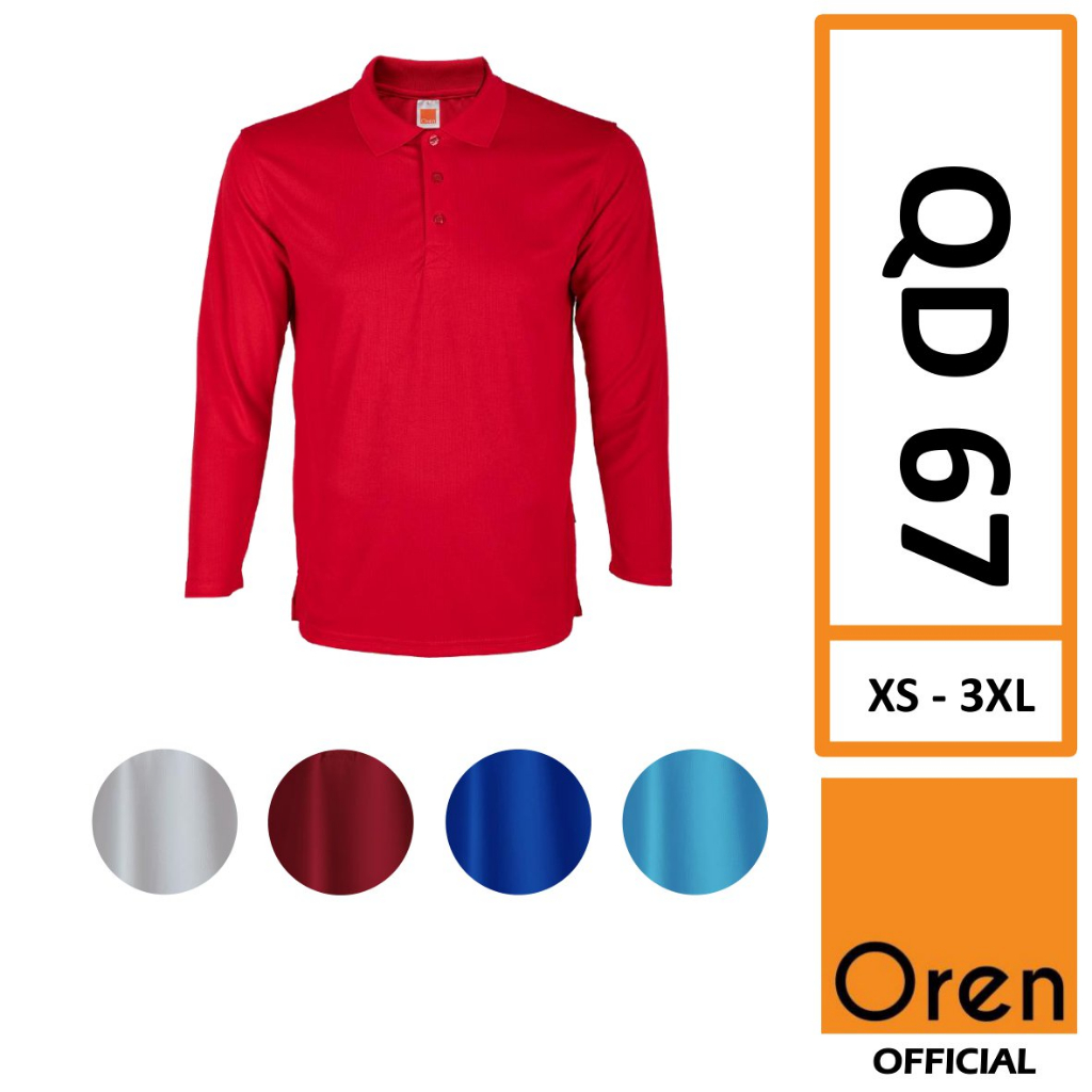 Oren Sport QD Collar Long Sleeve Sport Shirt QD67 Shopee Malaysia