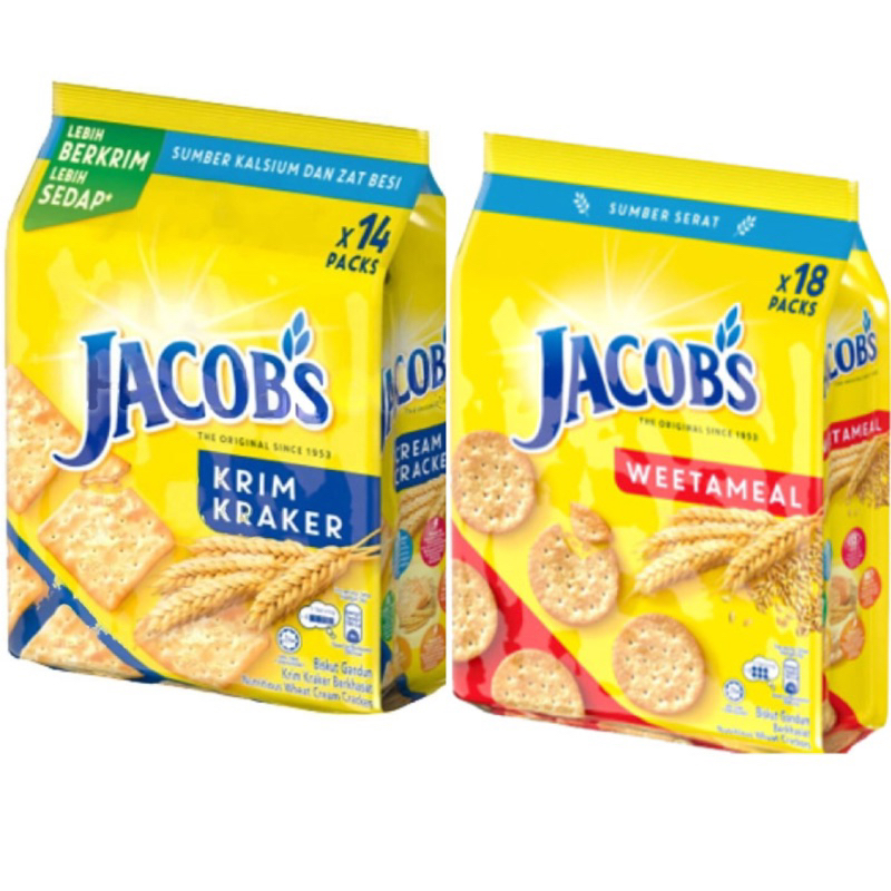 Jacobs Multipack Cream Crackers Weetmeal Shopee Malaysia