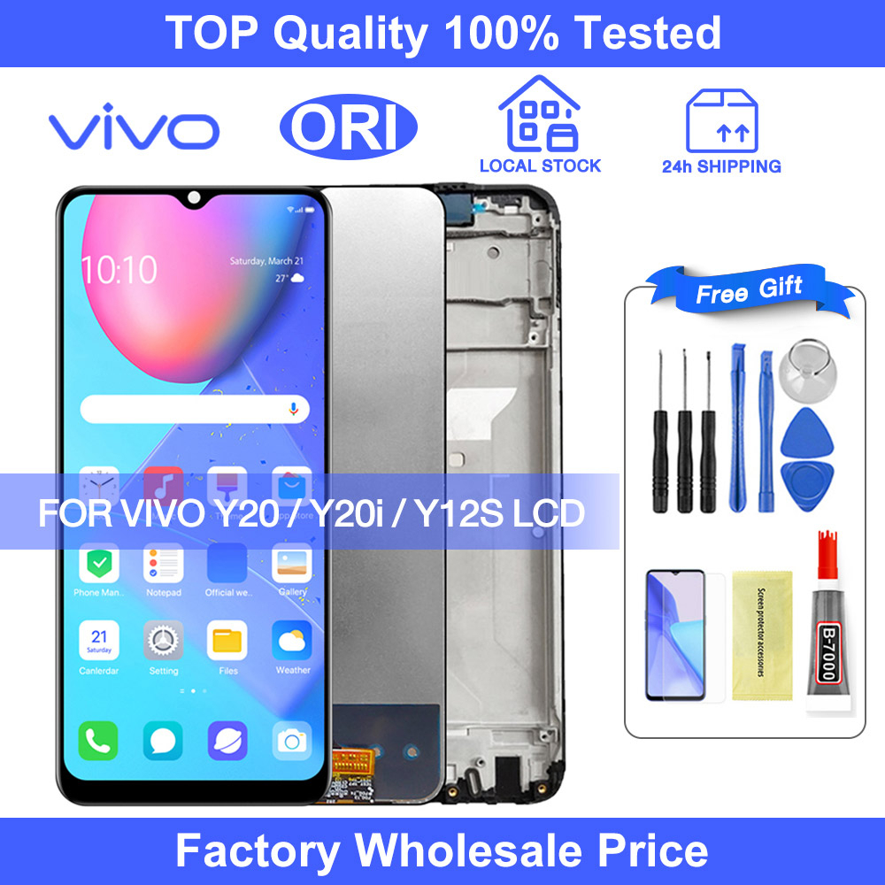 Original LCD With Frame For VIVO Y20 Y20i Y20S Y12S Y12A Y15A Y15S LCD