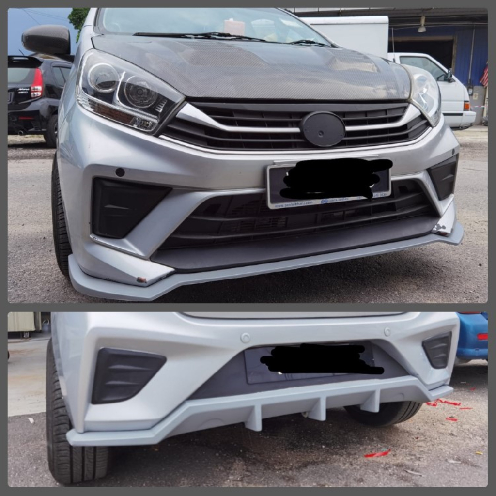 Perodua Axia 1st Generation 2020 Takero V Lip Diffuser Skirting Body