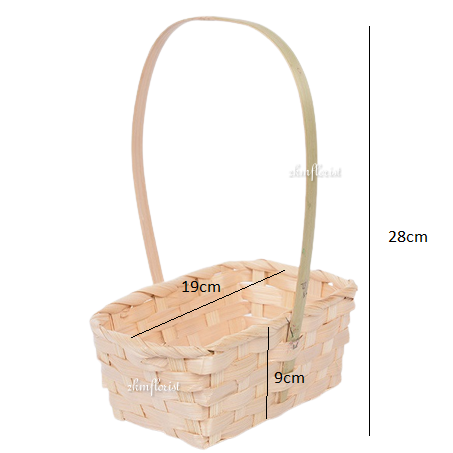 Basket Fruit With Handle Hamper Rattan Basket Bakul Rotan Buluh