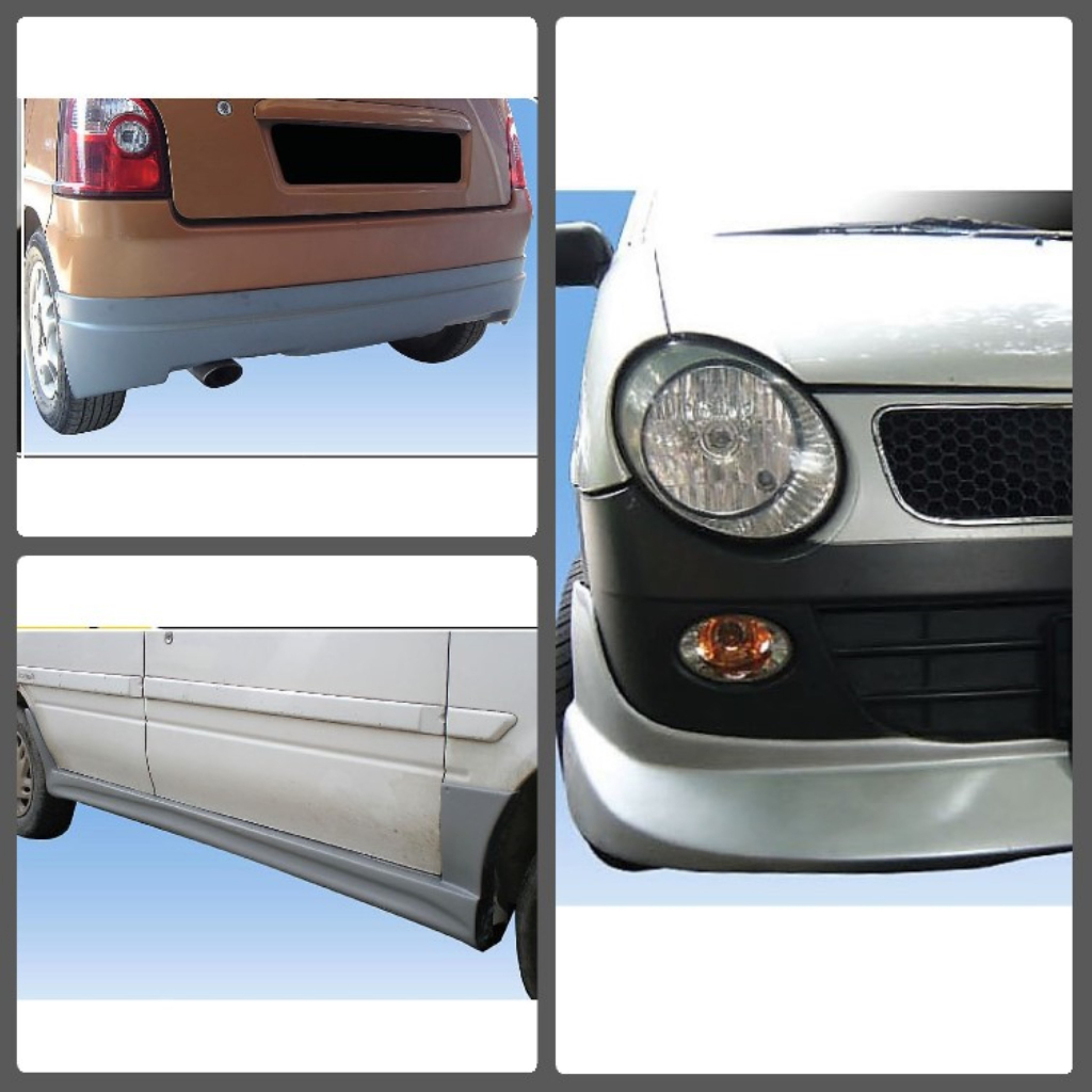 Perodua New Kancil Super Touring Skirting Body Kit Fiber Ready Stock