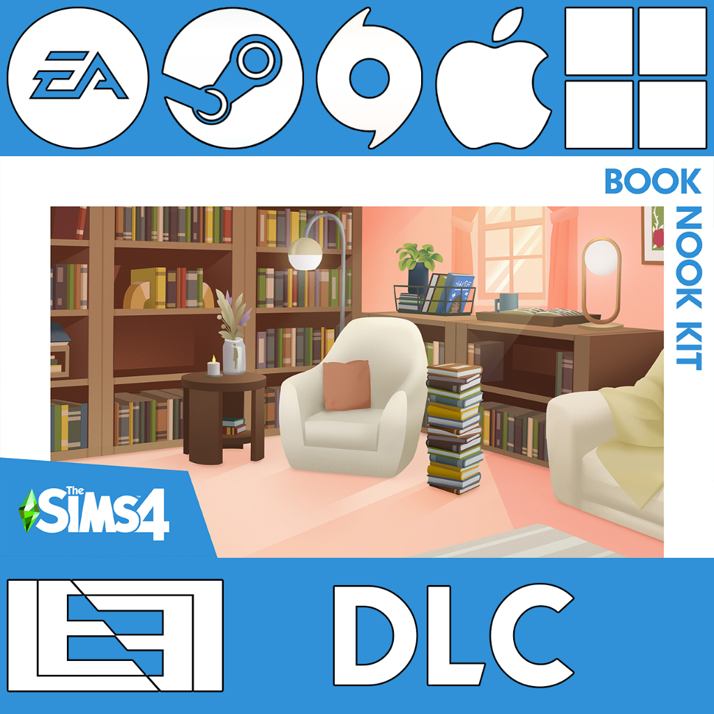 The Sims 4 Book Nook Kit Mac Win Online EA Origin Steam Epic