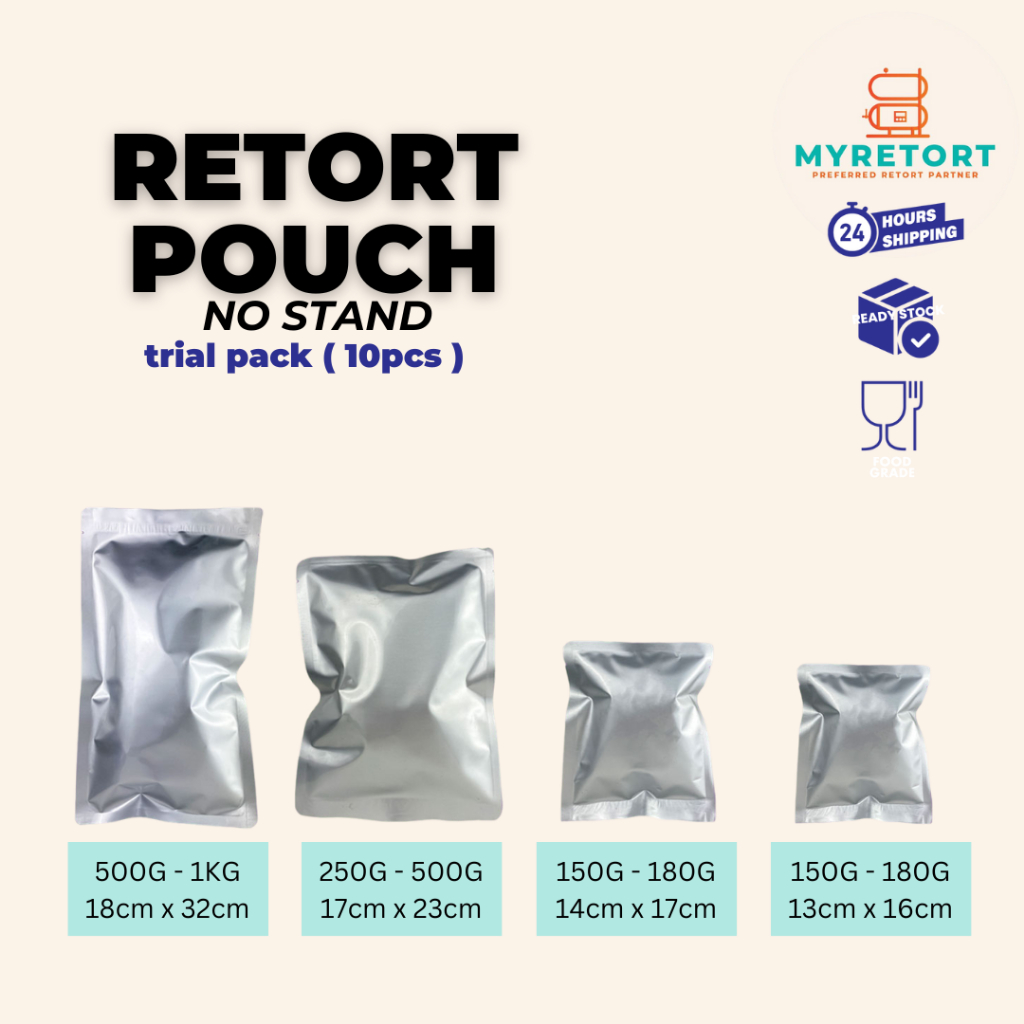 Pcs Retort Pillow Pouch No Stand Aluminium High Quality Retort