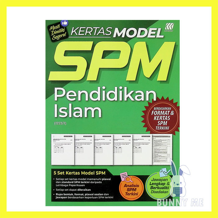 BUNNY 2023 BUKU LATIHAN KERTAS MODEL SPM KSSM DWIBAHASA SASBADI