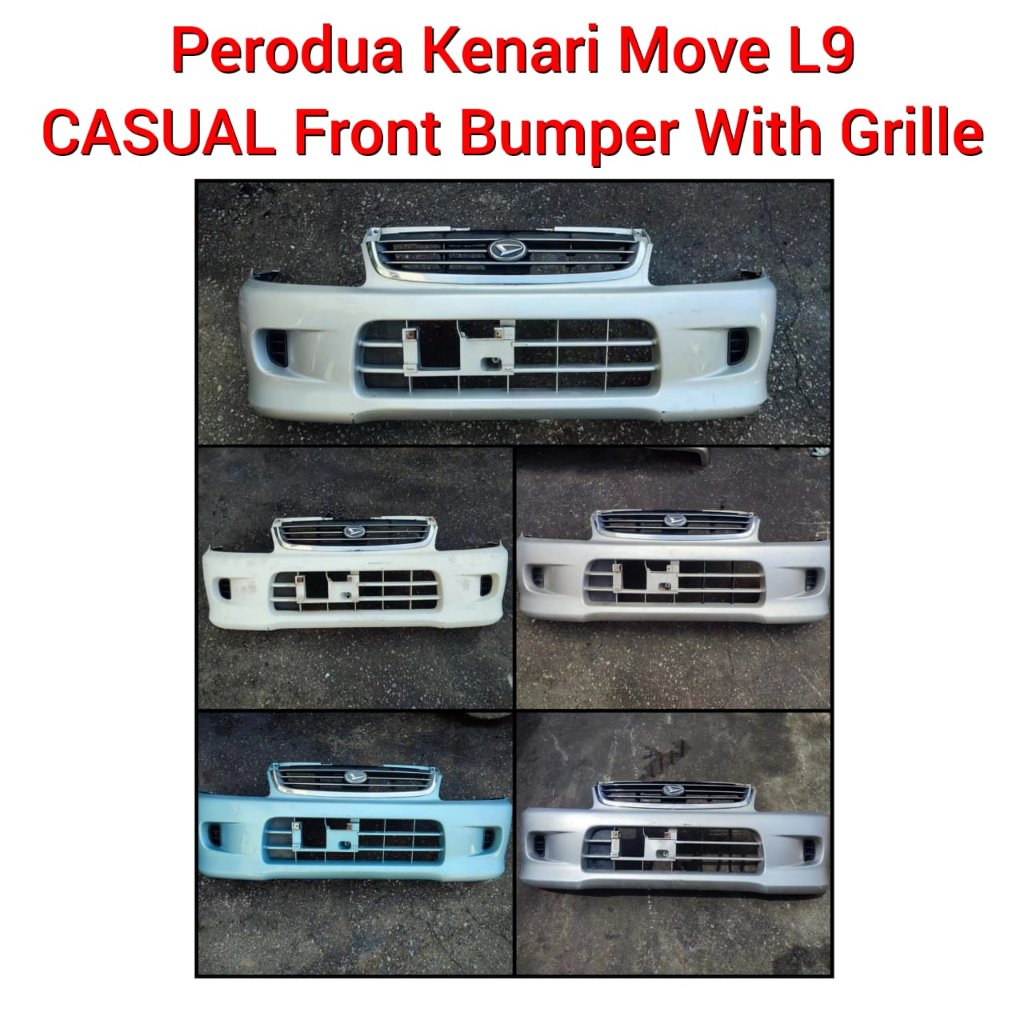 Perodua Kenari Move L Casual Front Bumper With Grille Fog Lamp Holes