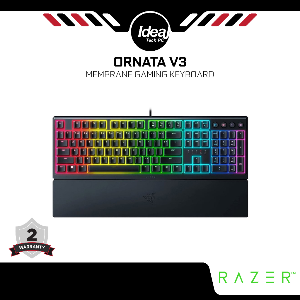 Razer Ornata V Ergonomic Clicky Gaming Keyboard Shopee Malaysia