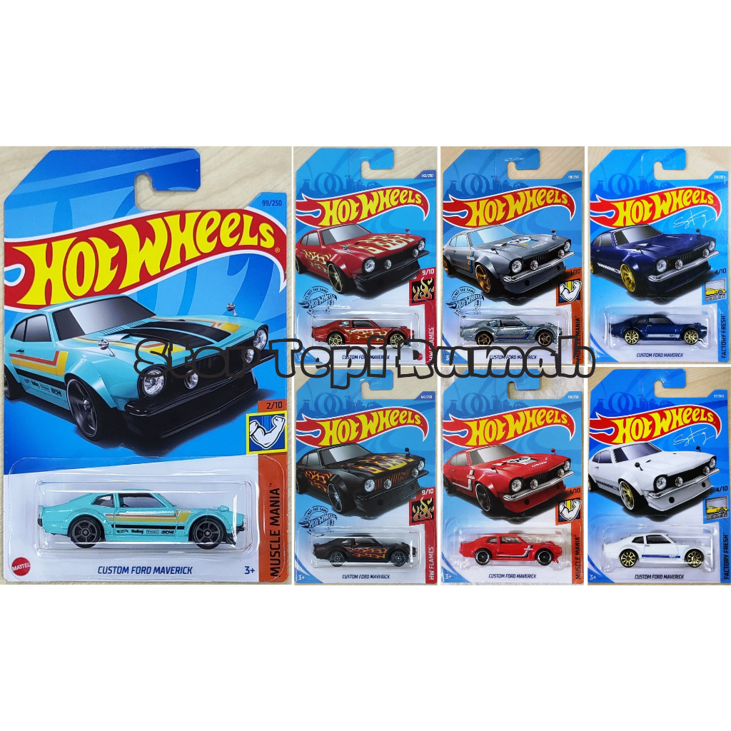 Hot Wheels Custom Ford Maverick Muscle Mania Flames Factory Fresh