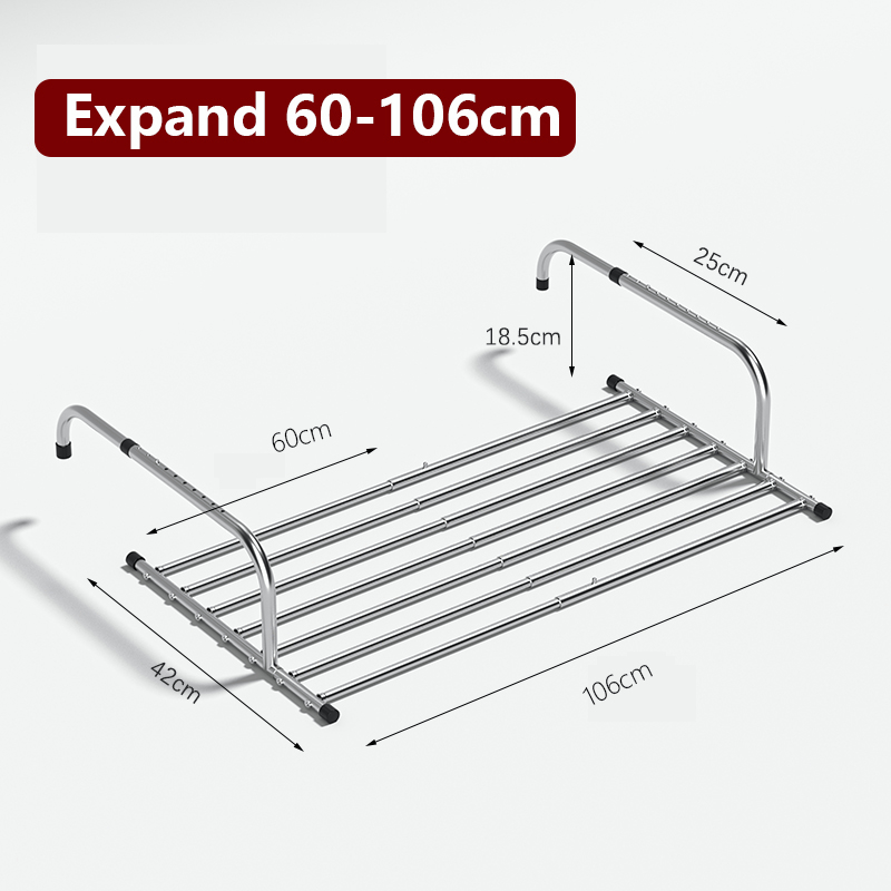 Extendable Stainless Steel Towel Hanger Ampaian Drying Rack Balcony