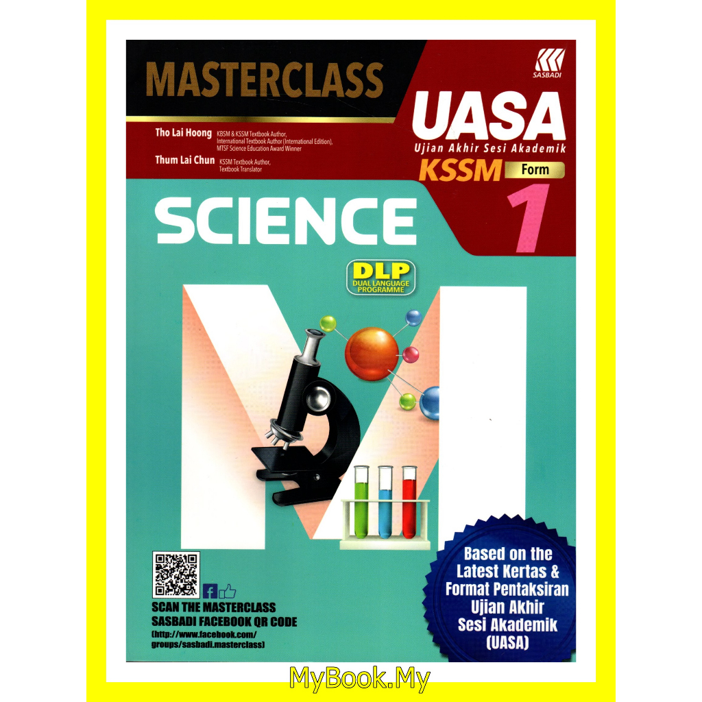 BARU MyB Buku Rujukan Nota Masterclass UASA Tingkatan 1 Science