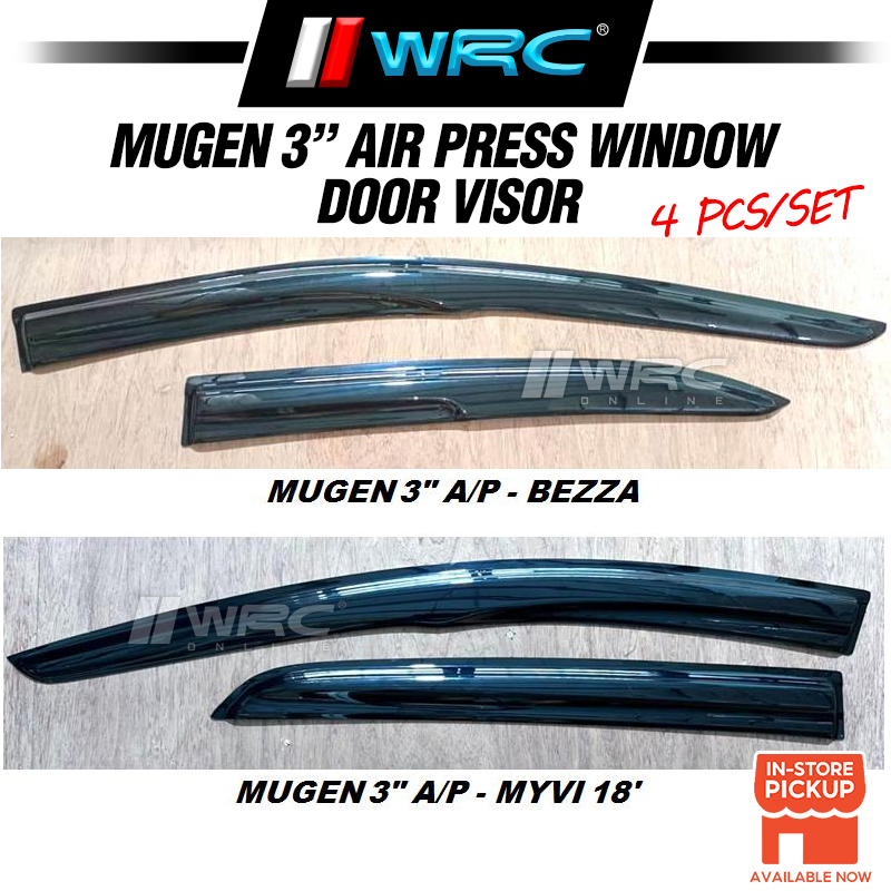 Pcs Mugen Air Press Window Door Visor For X Civic Myvi Alza Axia