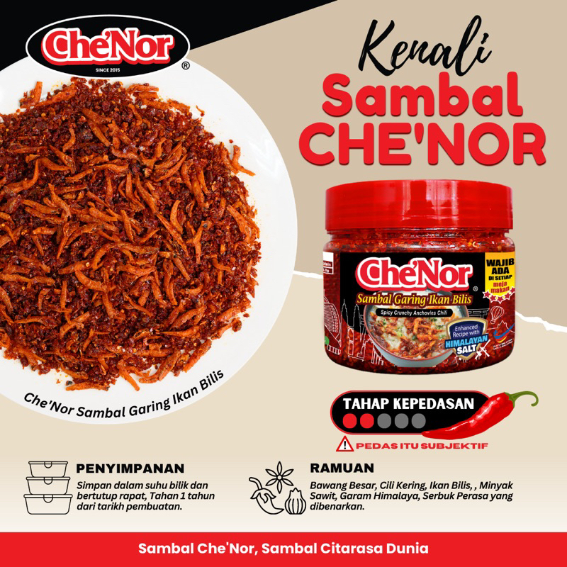 Che Nor Sambal Garing Ikan Bilis Shopee Malaysia