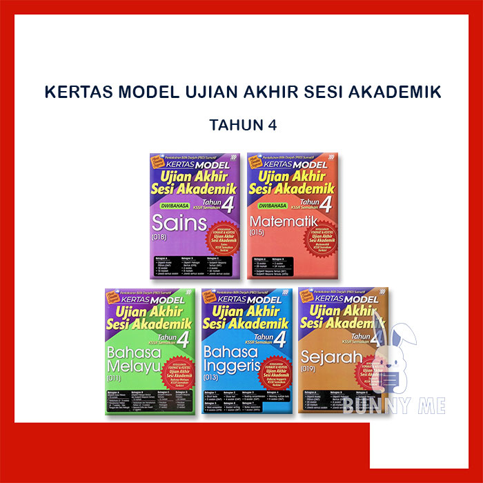 Bunny Buku Latihan Kertas Model Ujian Akhir Sesi Akademik Kssr