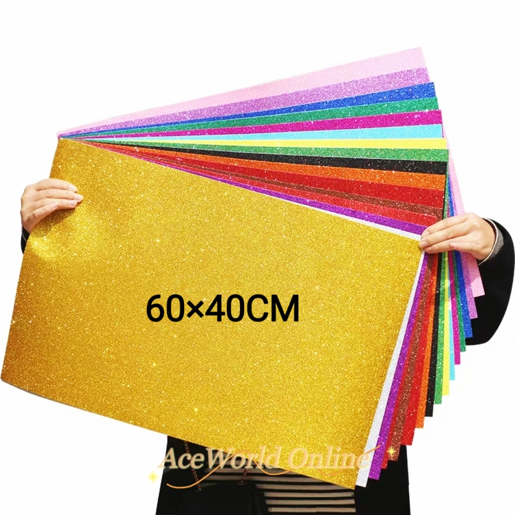 Glitter EVA Foam 60x40cm Kad Busa EVA Berkilau DIY Arts Craft